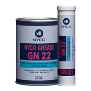 Nyco Grease GN 22, available to MIL-PRF-81322G, DCSEA 395/C, DEF STAN 91-52