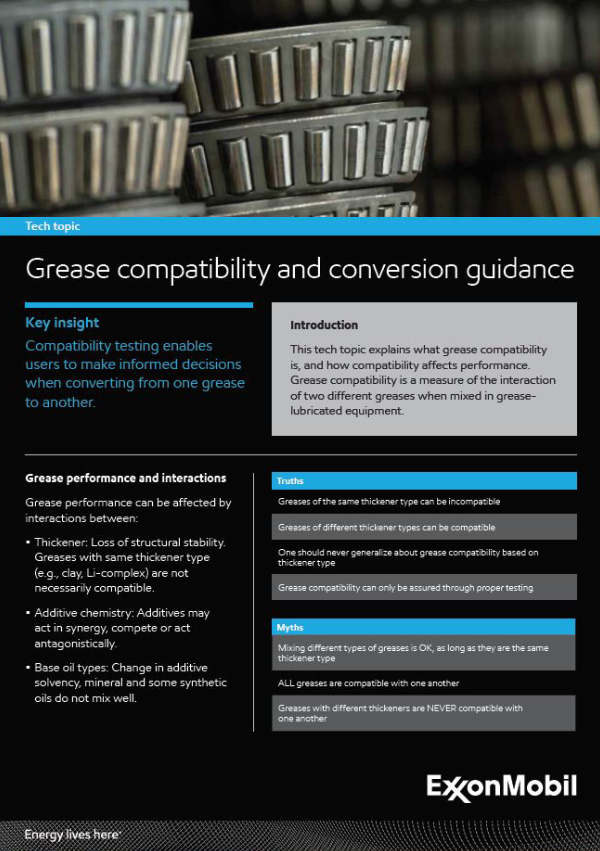Grease Compatibility Guide Brochure Cover