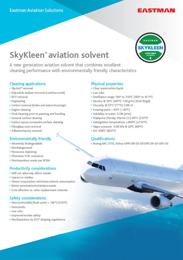 SkyKleen Product Sheet Brochure Cover