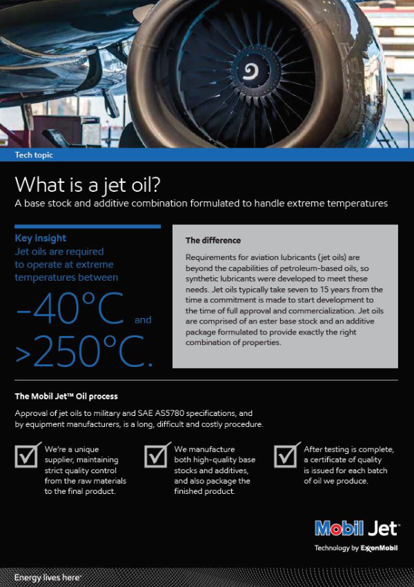 What Is Jet Oil Brochure Cover