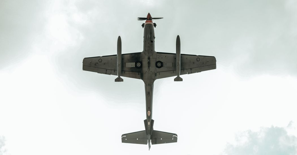 military plane in the sky