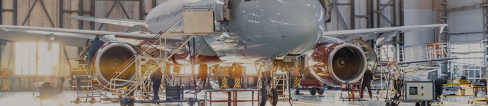 aircraft in hangar