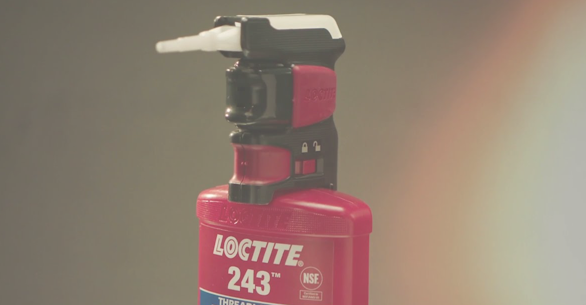 Loctite bottle with applicator