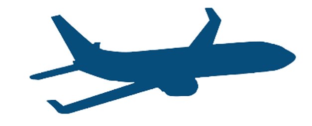Silhouette of a plane and "aerospace" text