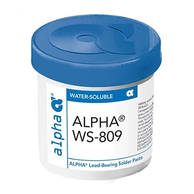 Alpha WS-809 (SN63/PB37/AG2) Water Soluble Solder Paste 500gm Pot (Fridge Storage)
