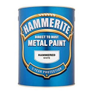 Hammerite Hammered White Metal Paint 2.5Lt Can