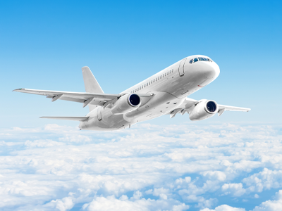 Plane in flight